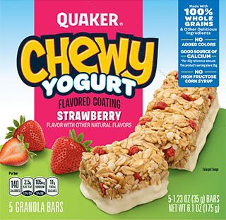 Quaker® Chewy® Yogurt Granola Bar - Strawberry package