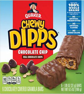 Quaker® Chewy Dipps Granola Bars - Chocolate Chip package