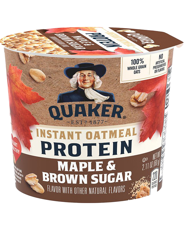 Quaker® Protein Instant Oatmeal Cup - Maple and Brown Sugar package