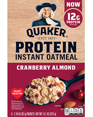 Quaker® Protein Instant Oatmeal - Cranberry Almond