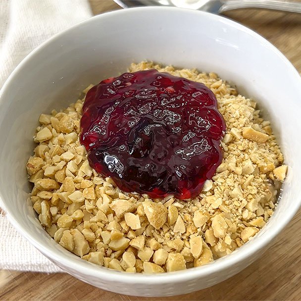 Peanut Butter and Jelly with Raisin Oatmeal