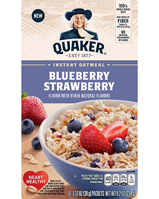 Quaker® Instant Oatmeal - Blueberry Strawberry package