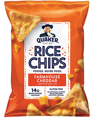 Quaker® Rice Chips - Cheddar package