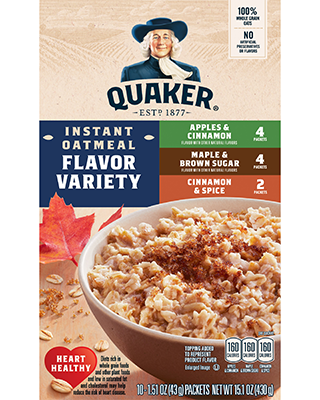 Quaker® Instant Oatmeal - Flavor Variety Pack package