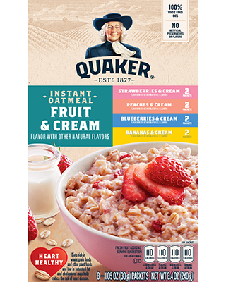 Quaker® Instant Oatmeal - Fruit and Cream Variety Pack package
