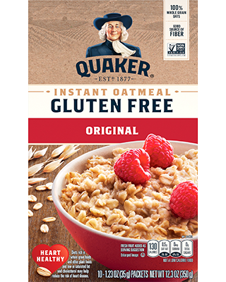 Quaker® Gluten Free Instant Oatmeal - Original package