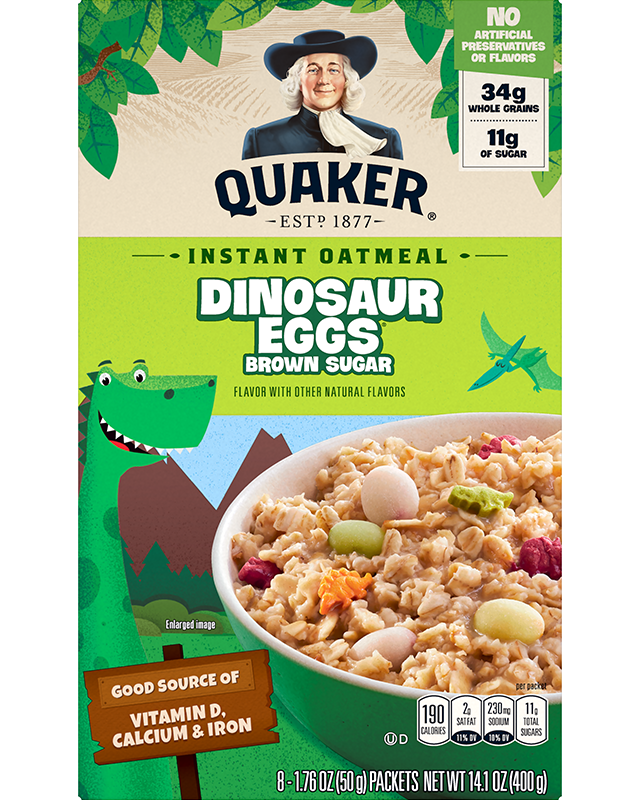 Quaker® Instant Oatmeal - Dinosaur Eggs® package