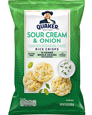 Quaker® Rice Crisps - Sour Cream & Onion package