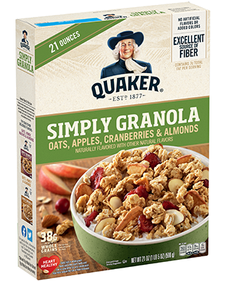 Quaker® Simply Granola - Oats, Apple, Cranberry & Almonds  package