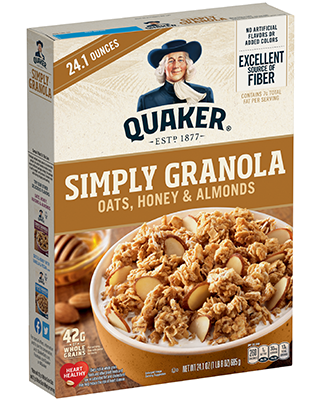 Quaker® Simply Granola - Oats, Honey & Almonds  package