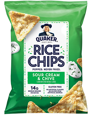 Quaker® Rice Chips - Sour Cream And Chive package