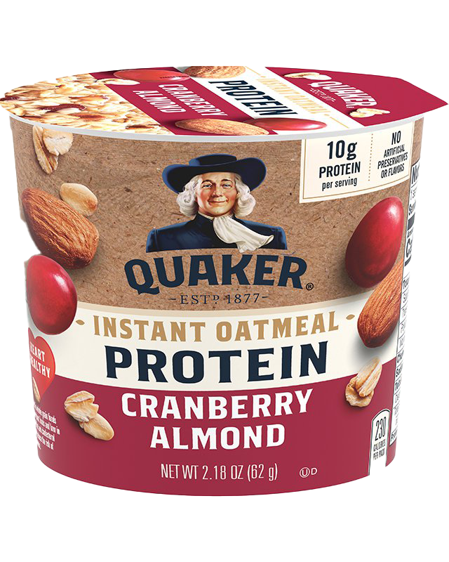 Quaker® Protein Instant Oatmeal Cup - Cranberry Almond