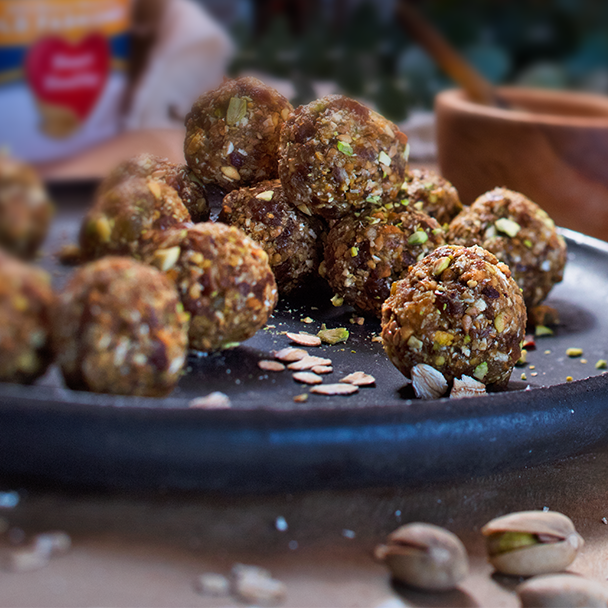 Golden Raisin Pistachio Energy Balls