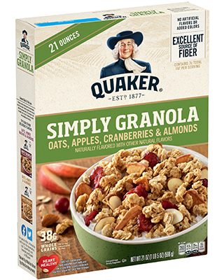 Quaker® Simply Granola - Oats, Apple, Cranberry & Almonds 