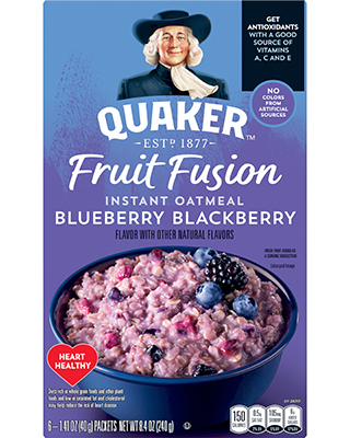 Quaker® Fruit Fusion Instant Oatmeal - Blueberry Blackberry