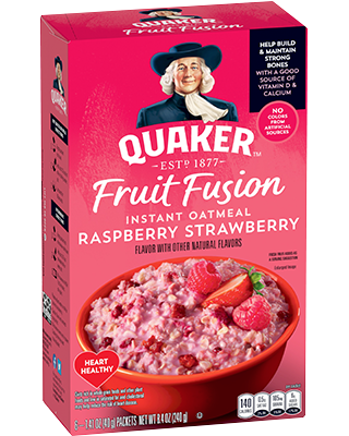 Fruit Fusion Instant Oatmeal - Raspberry Strawberry | Quaker