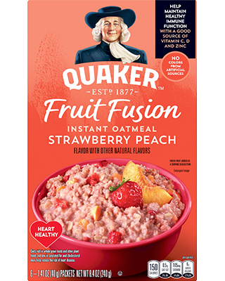 Quaker® Fruit Fusion Instant Oatmeal - Strawberry Peach