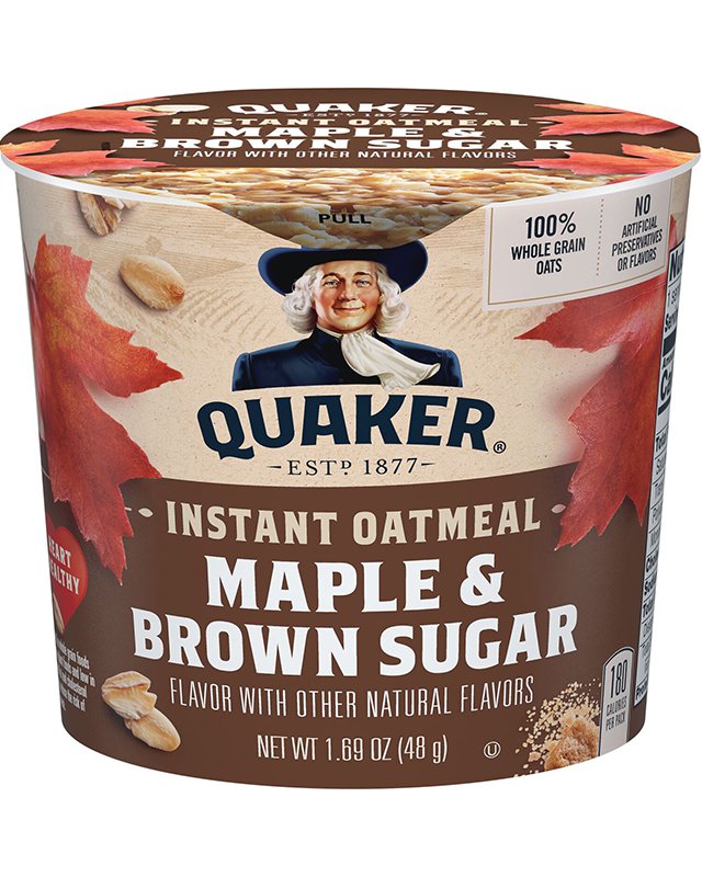 Quaker® Instant Oatmeal Cups - Maple & Brown Sugar