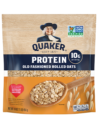 Quaker® Protein Old Fashioned Rolled Oats - Front