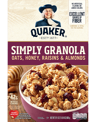 Quaker® Simply Granola - Oats, Honey, Raisins & Almonds 