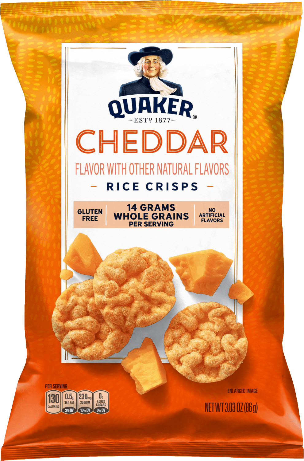 Quaker® Rice Crisps - Cheddar package