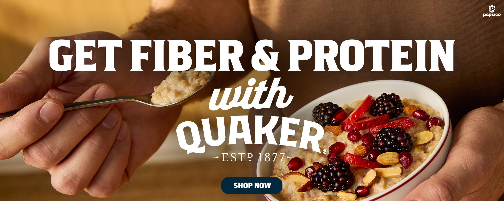 Quaker Fiber Banner