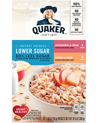 Lower Sugar Instant Oatmeal - Variety Pack | Quaker Oats