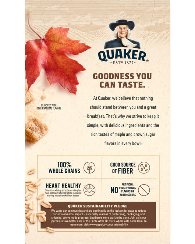 Instant Oatmeal Maple and Brown Sugar Quaker Oats