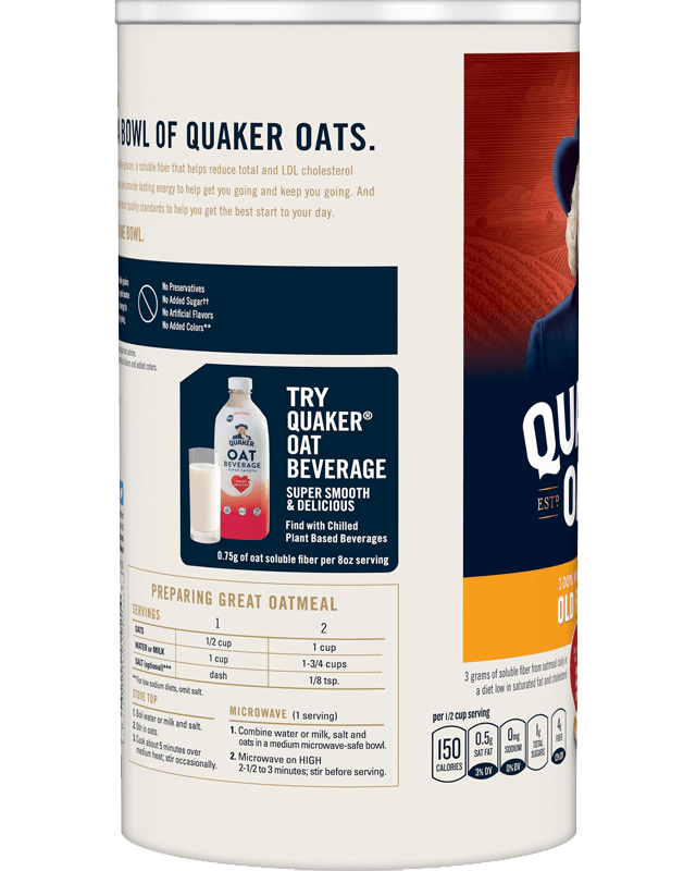 Quaker, Oats Old Fashioned Oatmeal, 10 lbs