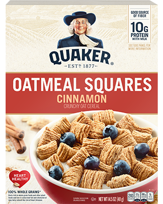 Quaker® Oatmeal Squares - Cinnamon package