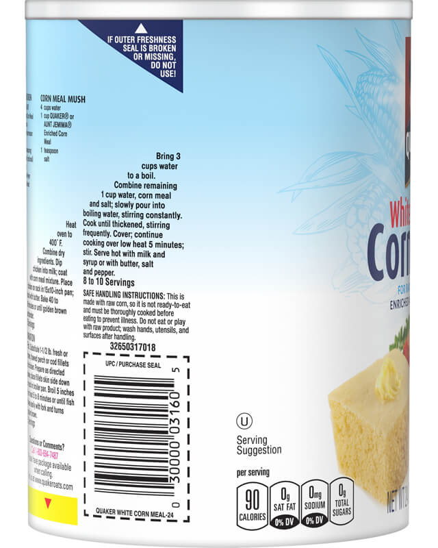 Quaker Oats Cornmeal Cornbread Recipe Bryont Blog